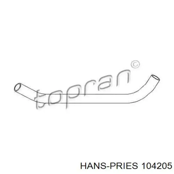 104205 Hans Pries (Topran) tubería de radiador arriba