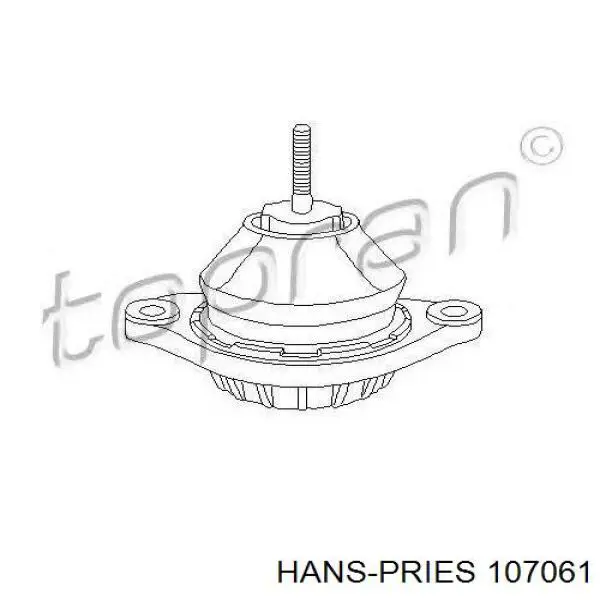 107 061 Hans Pries (Topran) almoahada (soporte Del Motor Izquierda / Derecha)