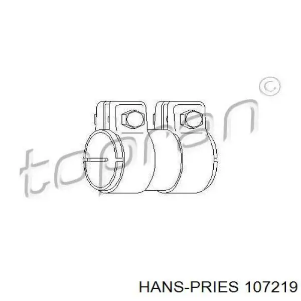 107219 Hans Pries (Topran) abrazadera de silenciador delantera