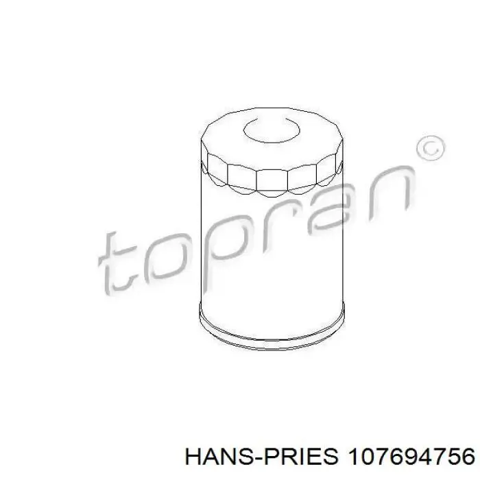 107694756 Hans Pries (Topran) Filtro aceite