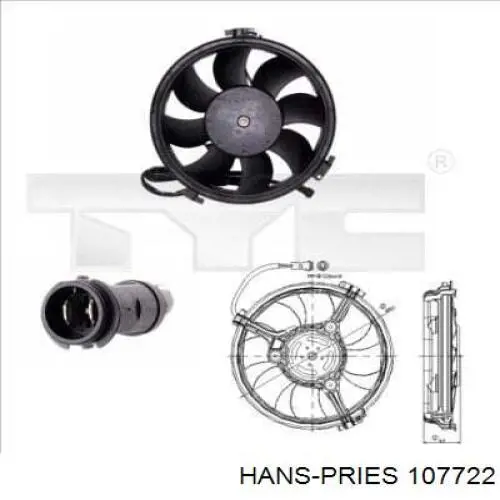 107722 Hans Pries (Topran) ventilador (rodete +motor refrigeración del motor con electromotor completo)