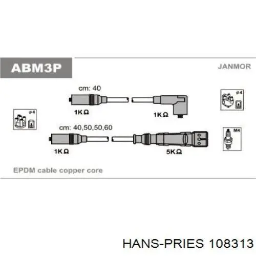 Manguera de calefacción, retorno 108313586 Hans Pries (Topran)