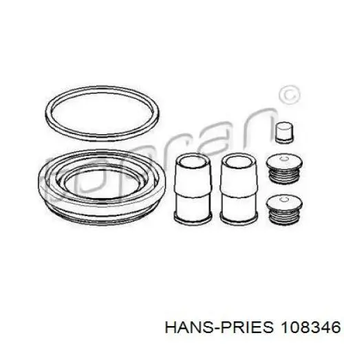 Kit de reparación, pinza de freno delantero Hans Pries (Topran) 108346 precio, desde 11,47 EUR