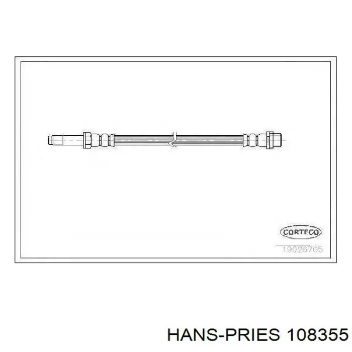 108 355 Hans Pries (Topran) latiguillo de freno delantero