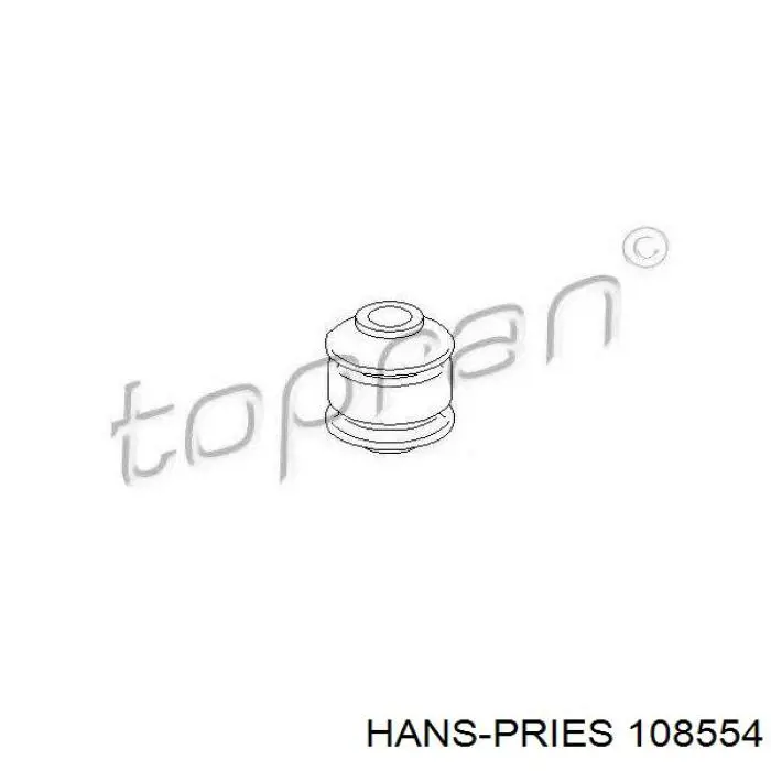108554 Hans Pries (Topran) silentblock de brazo suspensión trasero transversal