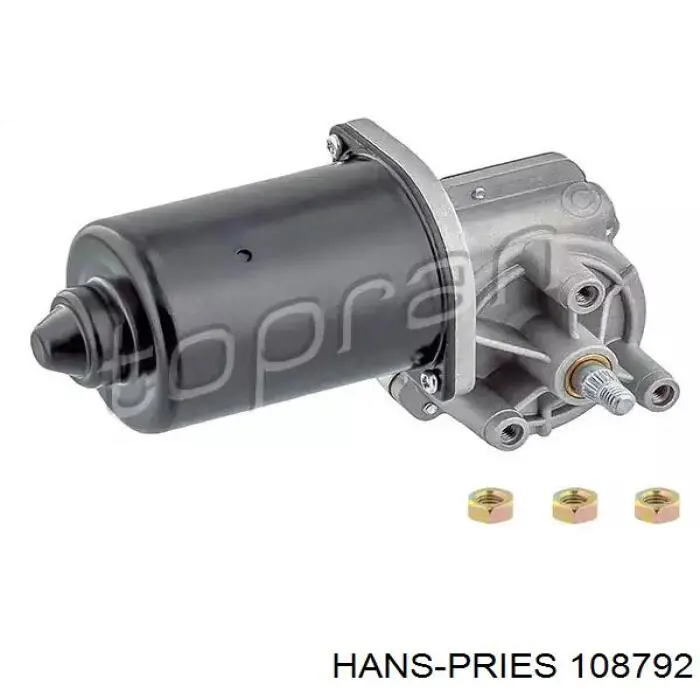 108792 Hans Pries (Topran) motor del limpiaparabrisas del parabrisas