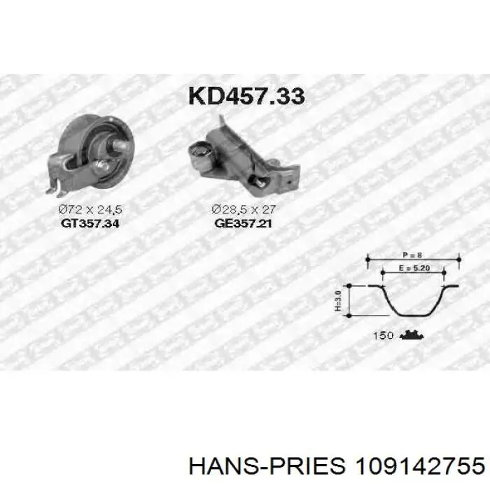 109142755 Hans Pries (Topran) tensor, correa dentada