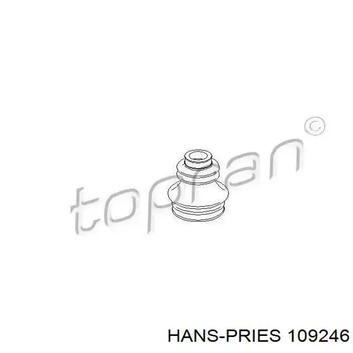 Comprar 109246 Hans Pries (Topran) Fuelle, junta homocinética interna izquierda del semieje delantero