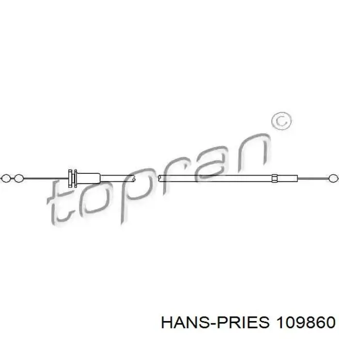 Cable de apertura de capó del motor Hans Pries (Topran) 109860 precio, desde 8,54 EUR