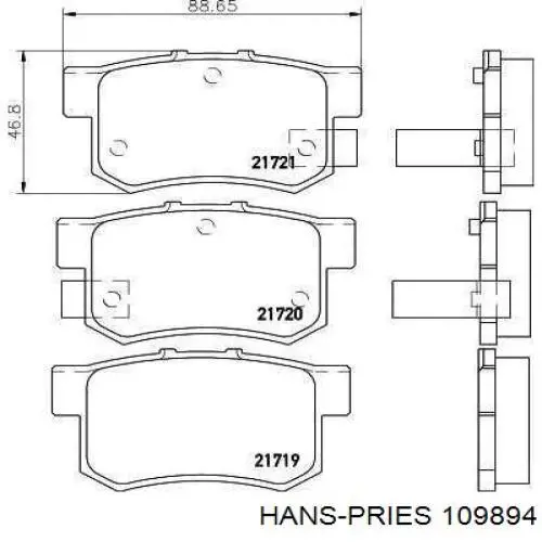 109894 Hans Pries (Topran) sensor para bomba de dirección hidráulica