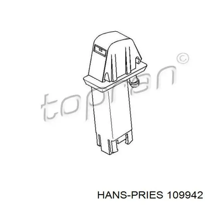 109942 Hans Pries (Topran) tobera de agua regadora, lavado de parabrisas