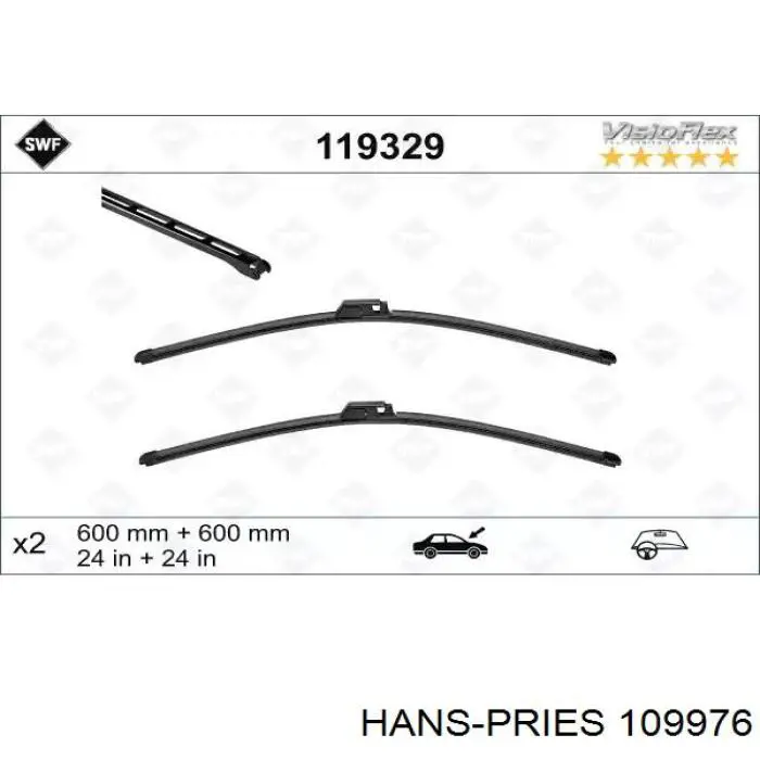 Comprar 109976 Hans Pries (Topran) Boquilla del lavaparabrisas