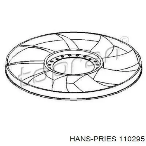 110295 Hans Pries (Topran) rodete ventilador, refrigeración de motor