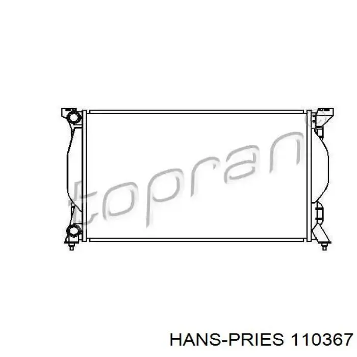 110367 Hans Pries (Topran) radiador refrigeración del motor