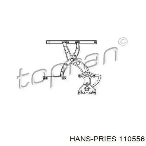 110556 Hans Pries (Topran) mecanismo de elevalunas, puerta delantera izquierda