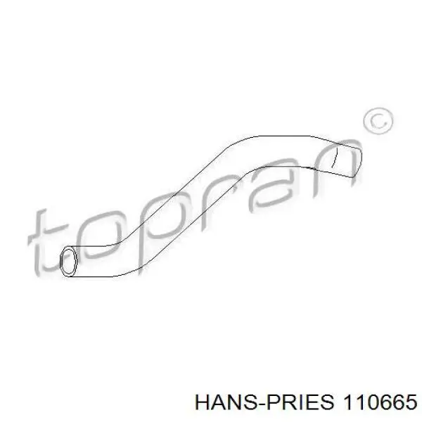 110665 Hans Pries (Topran) tubería de radiador arriba