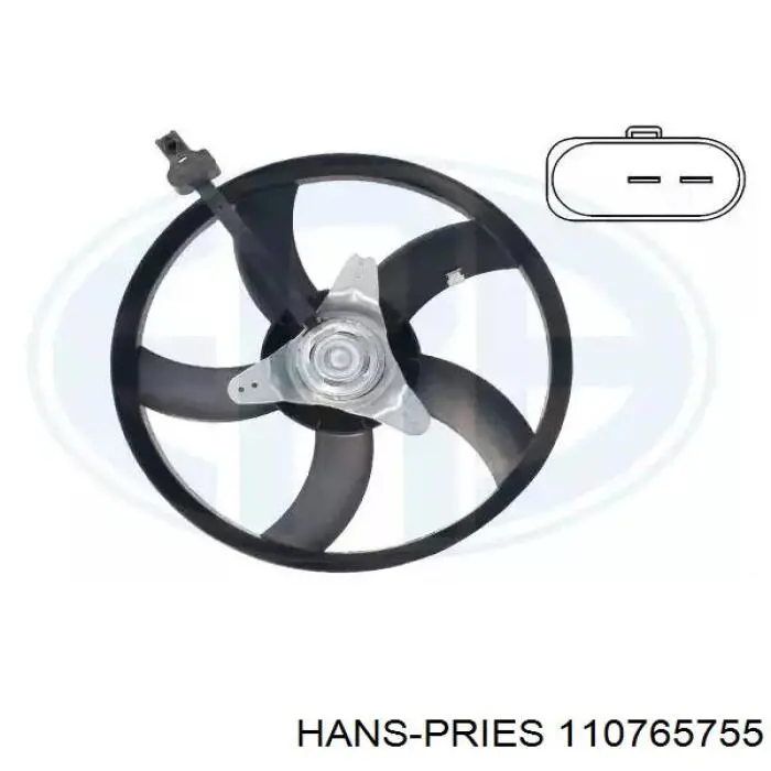 110 765 755 Hans Pries (Topran) ventilador (rodete +motor refrigeración del motor con electromotor completo)