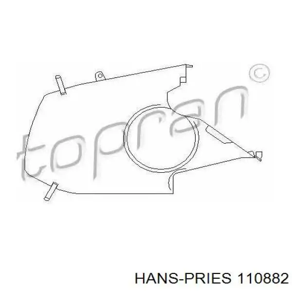 110882 Hans Pries (Topran) tapa de correa de distribución superior