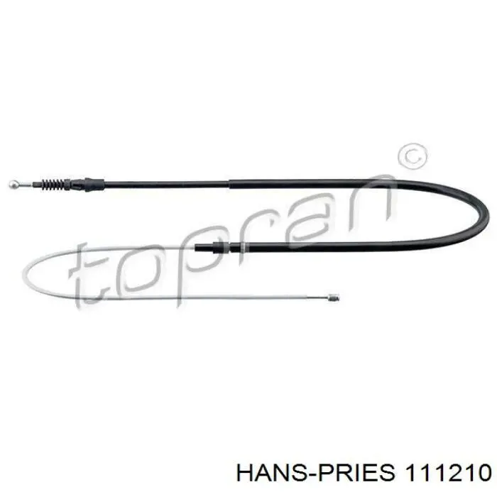111210 Hans Pries (Topran) cable de freno de mano trasero derecho/izquierdo
