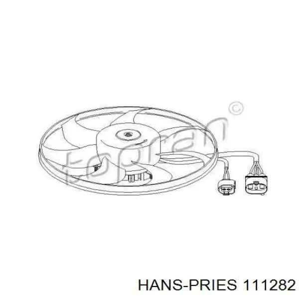 111282 Hans Pries (Topran) ventilador (rodete +motor refrigeración del motor con electromotor, izquierdo)