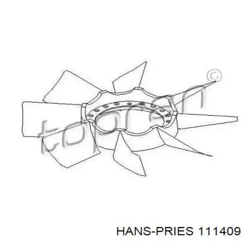 111409 Hans Pries (Topran) rodete ventilador, refrigeración de motor