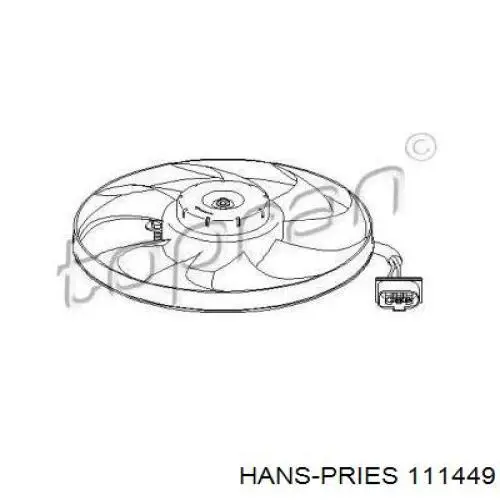 111449 Hans Pries (Topran) ventilador (rodete +motor refrigeración del motor con electromotor completo)