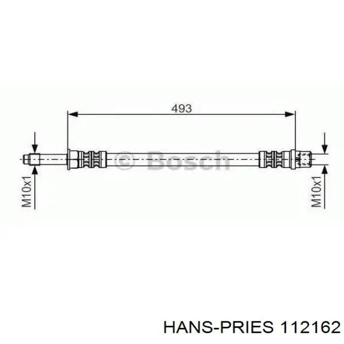 112 162 Hans Pries (Topran) latiguillo de freno delantero