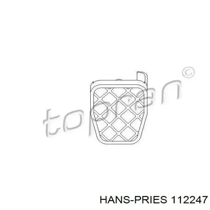 Cubierta de pedal de freno Hans Pries (Topran) 112247 precio, desde 0,51 EUR