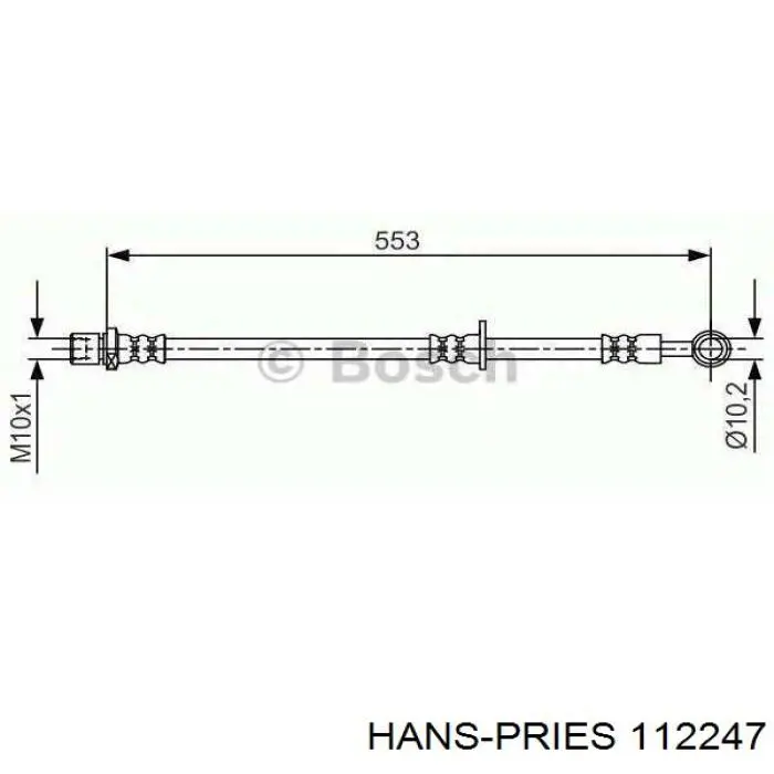 112247 Hans Pries (Topran) revestimiento de pedal, pedal de freno