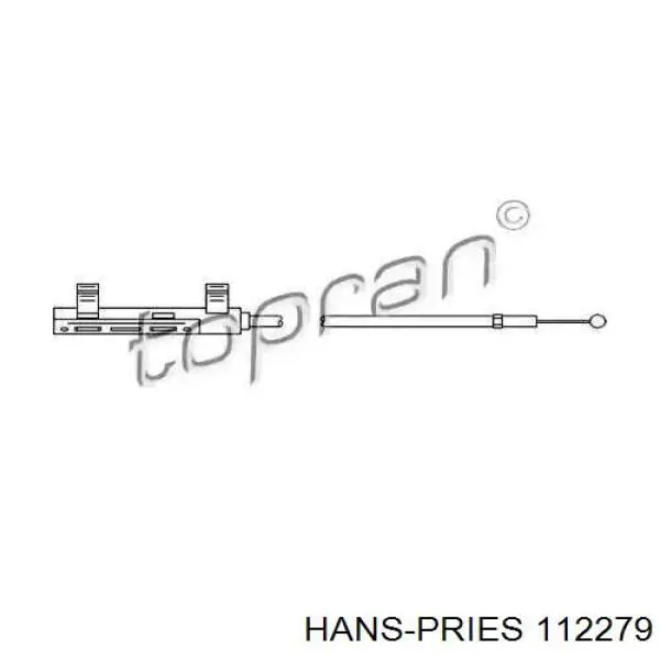 112279 Hans Pries (Topran) tirador del cable del capó trasero