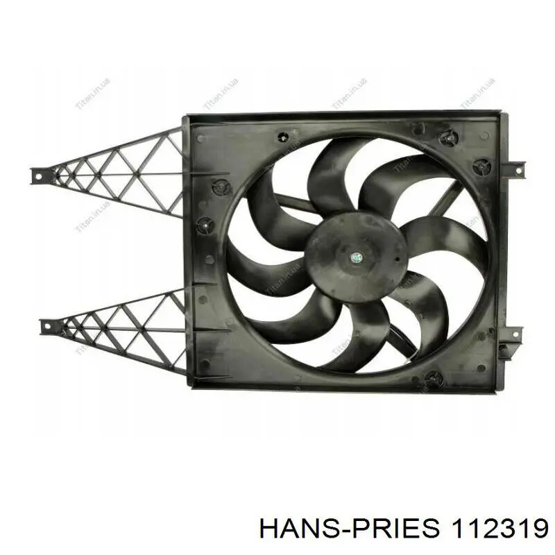 112 319 Hans Pries (Topran) ventilador (rodete +motor refrigeración del motor con electromotor completo)