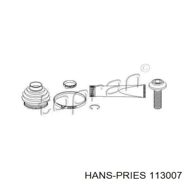 113007 Hans Pries (Topran) fuelle, árbol de transmisión trasero exterior