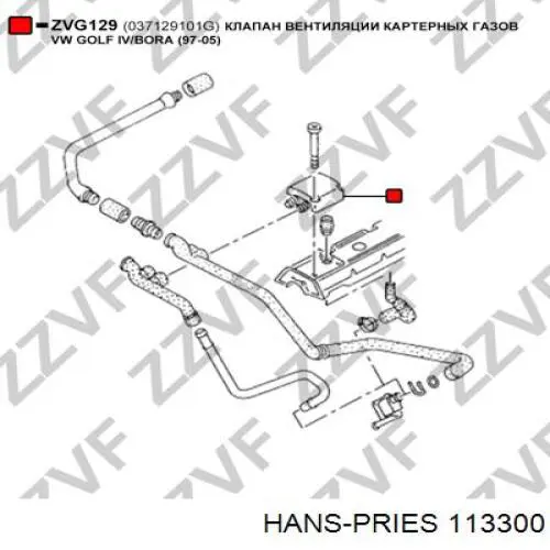 Válvula, ventilación cárter Hans Pries (Topran) 113300 precio, desde 15,19 EUR