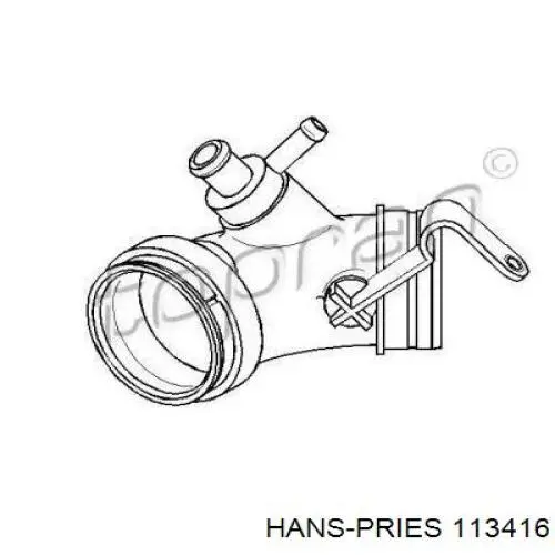 113416 Hans Pries (Topran) tubo flexible de aspiración, cuerpo mariposa