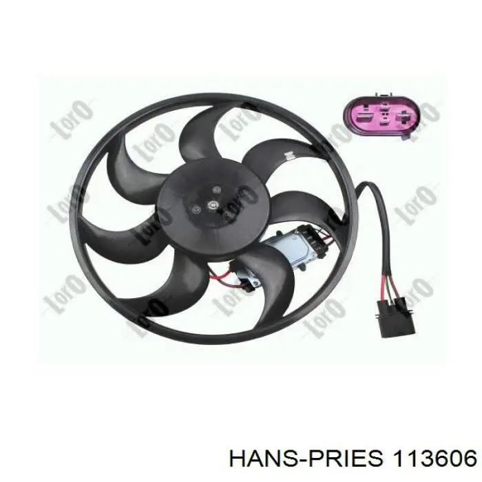 113606 Hans Pries (Topran) ventilador (rodete +motor refrigeración del motor con electromotor derecho)