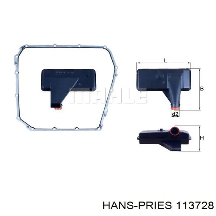 Filtro caja de cambios automática Hans Pries (Topran) 113728