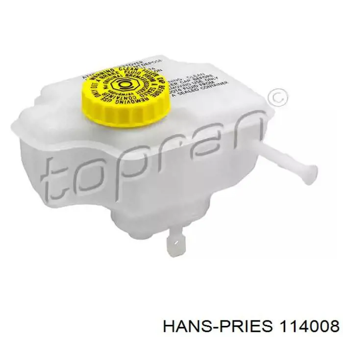 Comprar 114008 Hans Pries (Topran) Depósito de líquido de frenos, cilindro de freno principal 