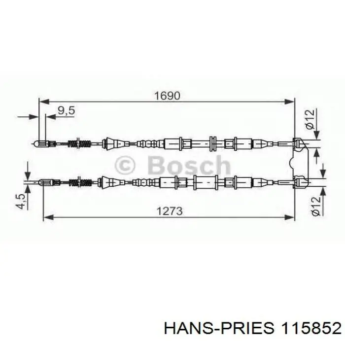 115852 Hans Pries (Topran) cilindro principal de freno