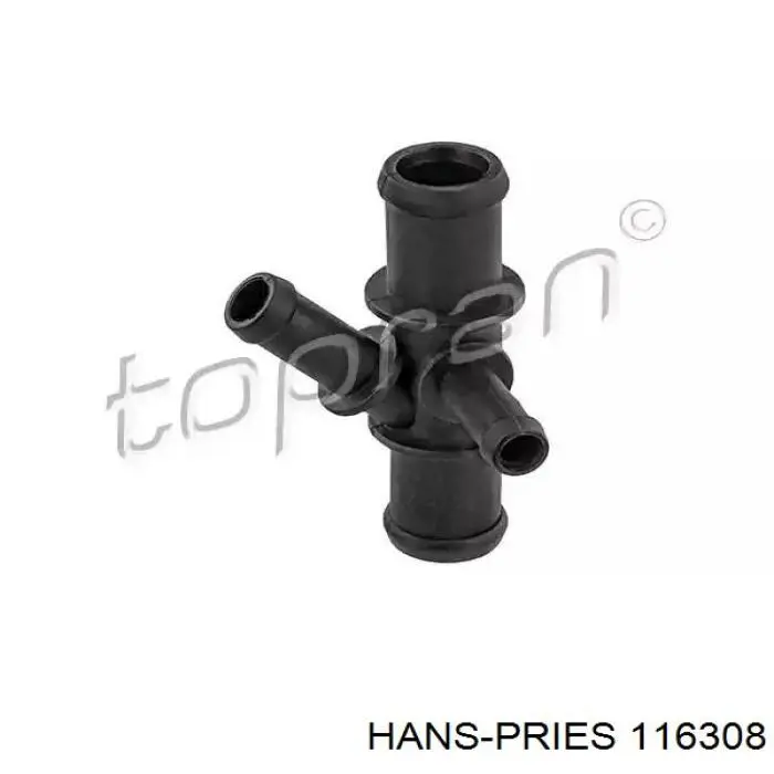 Brida del sistema de refrigeración (triple unión) Hans Pries (Topran) 116308 precio, desde 2,32 EUR