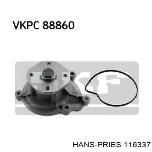 116337 Hans Pries (Topran) estribo de tubo flexible de aire de sobrealimentación