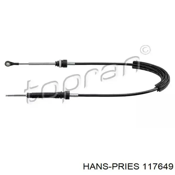 117649 Hans Pries (Topran) cable de accionamiento, caja de cambios (selección de marcha)