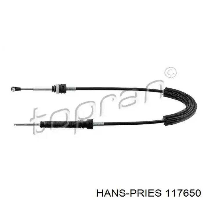 117650 Hans Pries (Topran) cable de accionamiento, caja de cambios, selectora