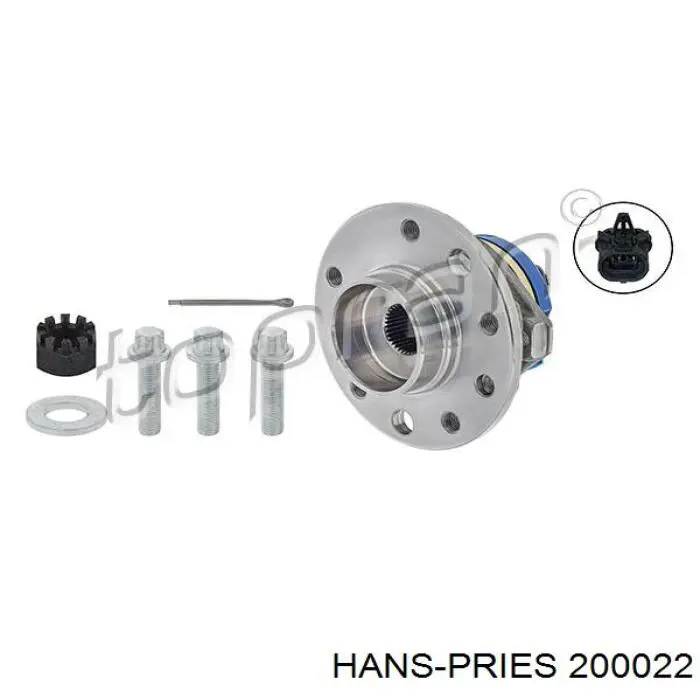 200022 Hans Pries (Topran) cilindro de cerradura de puerta delantera