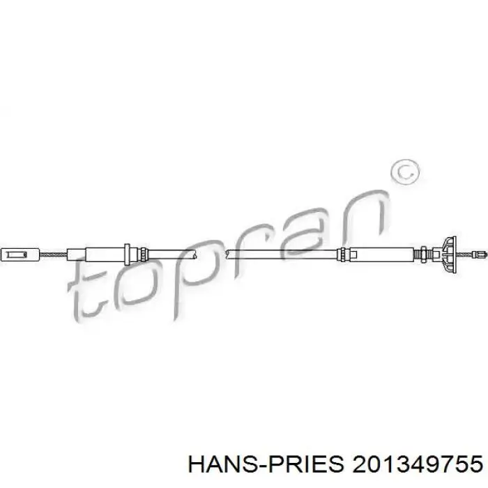 201 349 755 Hans Pries (Topran) cable de embrague