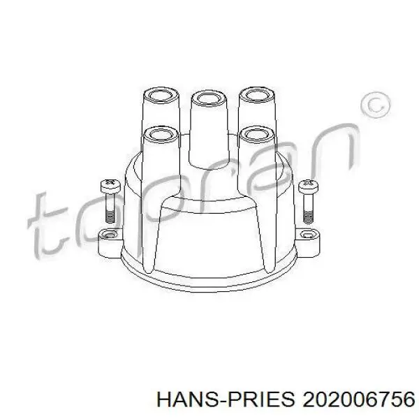 202 006 756 Hans Pries (Topran) tapa de distribuidor de encendido
