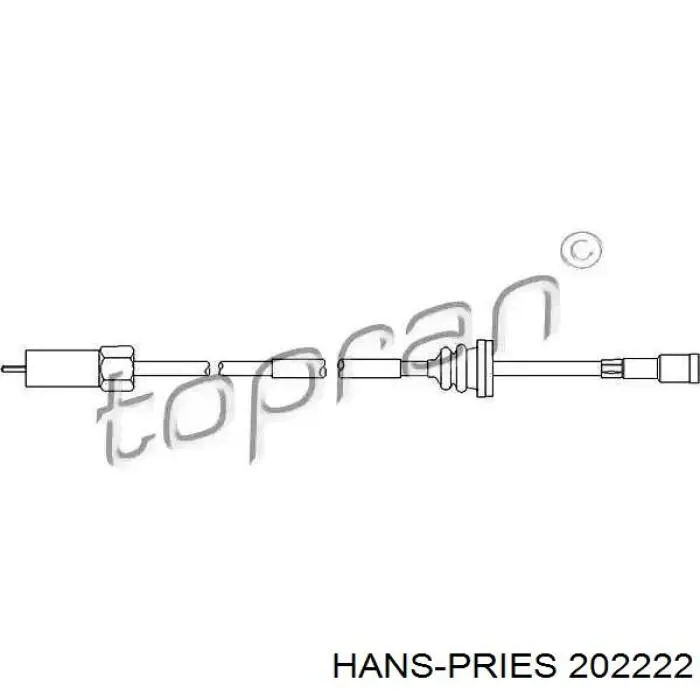 202222 Hans Pries (Topran) cable para velocimetro