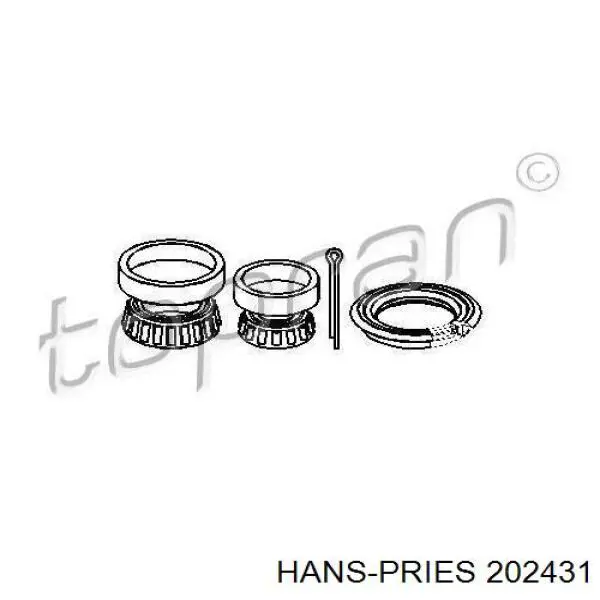 202431 Hans Pries (Topran) cojinete de rueda delantero/trasero
