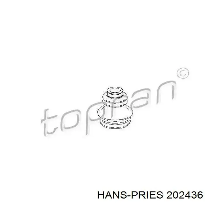 Comprar 202436 Hans Pries (Topran) Fuelle exterior del eje de transmisión trasero