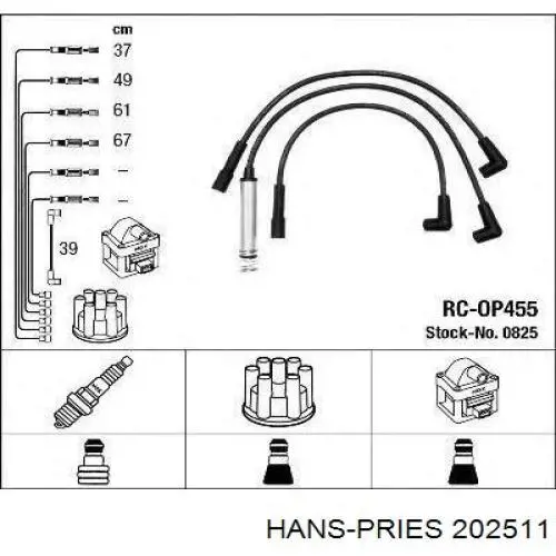 202511 Hans Pries (Topran) juego de cables de encendido