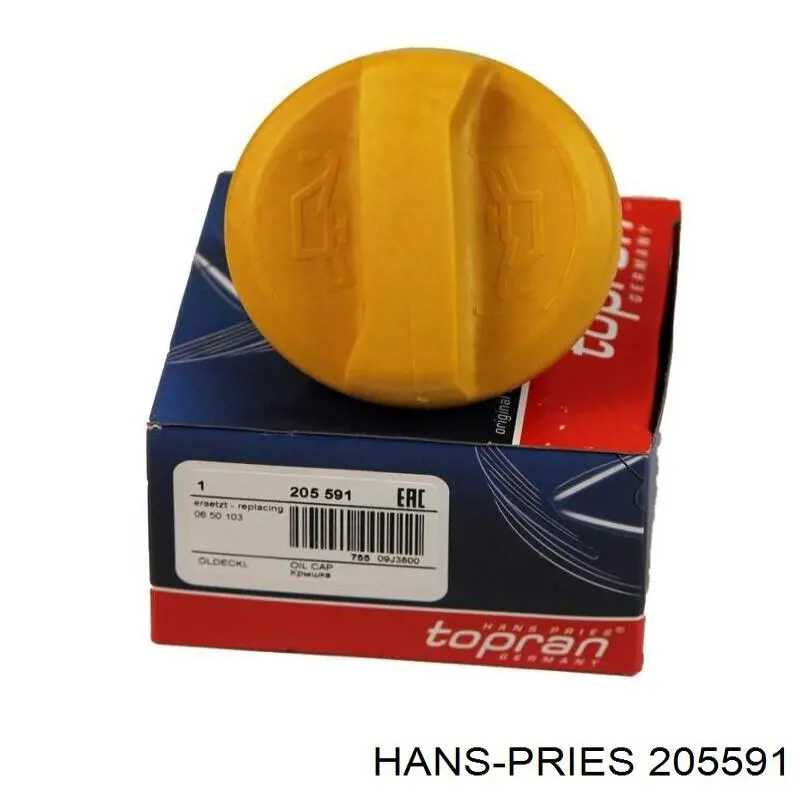 205591 Hans Pries (Topran) tapa de tubo de llenado de aceite